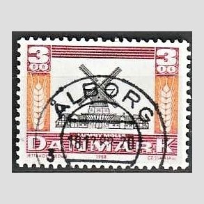 FRIM�RKER DANMARK | 1988 - AFA 919 - Gamle m�ller - 3,00 Kr. r�d/orange/sort - Pragt Stemplet