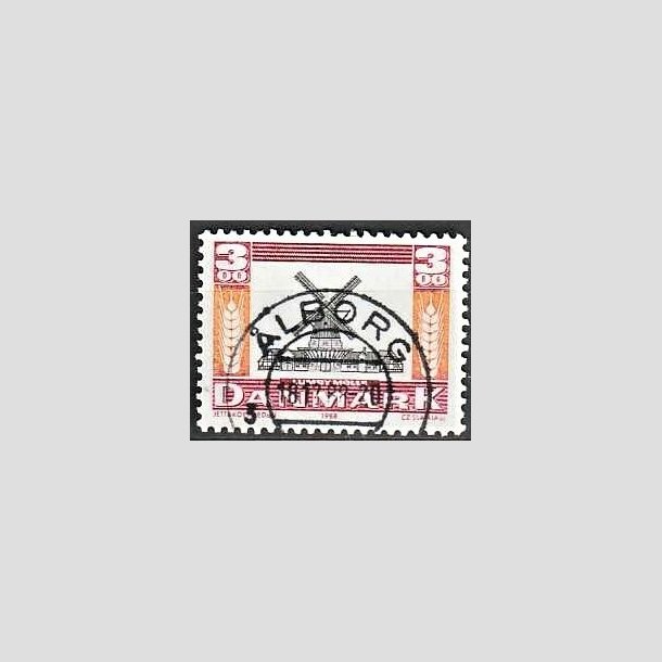 FRIMRKER DANMARK | 1988 - AFA 919 - Gamle mller - 3,00 Kr. rd/orange/sort - Pragt Stemplet