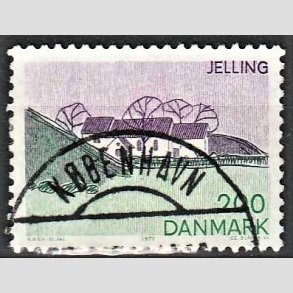 FRIM�RKER DANMARK | 1977 - AFA 640 - Lansdel Sydjylland - 200 �re flerfarvet - Pragt Stemplet K�benhavn