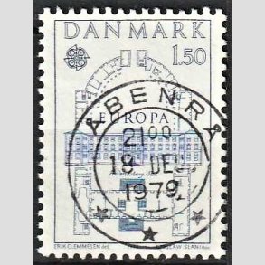 FRIM�RKER DANMARK | 1978 - AFA 659 - Europam�rker - 1,50 Kr. bl� - Pragt Stemplet �benr�