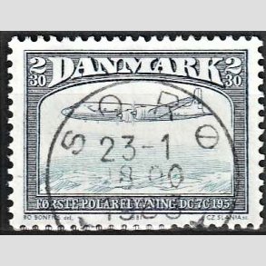 FRIM�RKER DANMARK | 1981 - AFA 740 - Flyvning - 2,30 Kr. sortbl�/bl� - Lux Stemplet Sor�