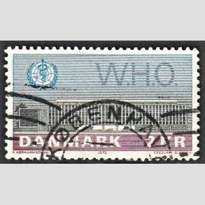 FRIM�RKER DANMARK | 1972 - AFA 533 - W.H.O - 2 Kr. bl�/r�d/gr�n - Lux Stemplet