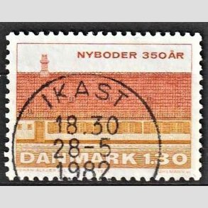 FRIM�RKER DANMARK | 1981 - AFA 725 - Nyboder 350 �r - 1,30 Kr. flerfarvet - Pragt Stemplet Ikast