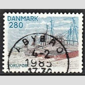 FRIM�RKER DANMARK | 1980 - AFA 703 - Jylland nord for Limfjorden - 280 �re flerfarvet - Pragt Stemplet