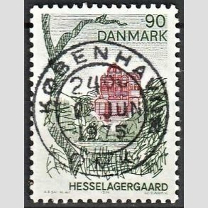 FRIM�RKER DANMARK | 1974 - AFA 569 - Landsdelsserie Fyn - 90 �re flerfarvet - Pragt Stemplet