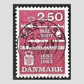 FRIM�RKER DANMARK | 1983 - AFA 780 - M�ling og vejning - 2,50 Kr. r�d - Pragt Stemplet