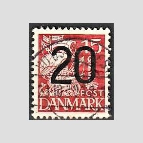 FRIMRKER DANMARK | 1940 - AFA 264 - 20/15 re rd Provisorier - Lux Stemplet