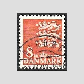 FRIMRKER DANMARK | 1979 - AFA 681 - Rigsvben 8 Kr. orange - Pragt Stemplet