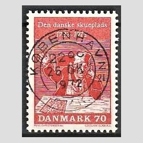 FRIM�RKER DANMARK | 1972 - AFA 532 - Holbergs komedier - 70 �re r�d - Lux Stemplet