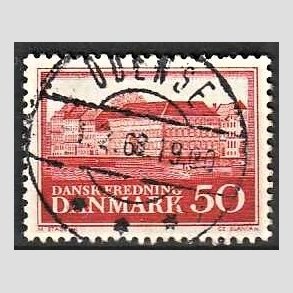 FRIM�RKER DANMARK | 1957 - AFA 370 - Nationalmuseets 150 �r - 30 �re r�d - Pragt Stemplet