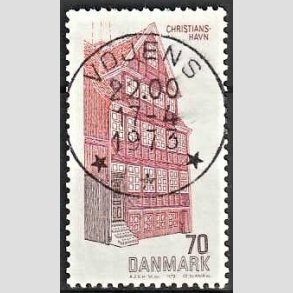 FRIM�RKER DANMARK | 1972 - AFA 540 - Dansk bygningskunst - 70 �re r�d/brun/brunr�d - Pragt Stemplet