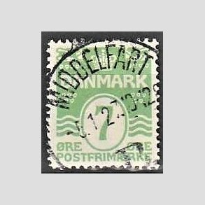 FRIM�RKER DANMARK | 1926-30 - AFA 167 - B�lgelinie 7 �re lysgr�n - Lux Stemplet