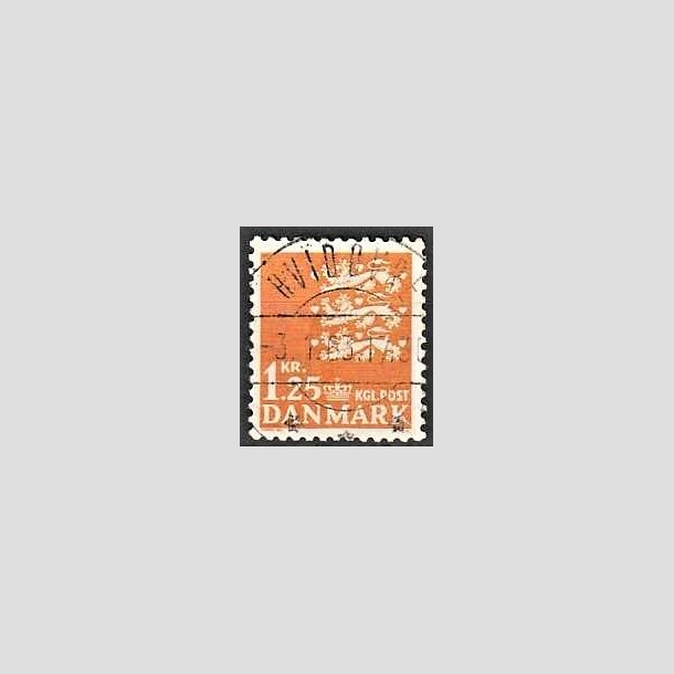 FRIMRKER DANMARK | 1962 - AFA 404 - Rigsvben 1,25 Kr. orange - Lux Stemplet Hvidovre