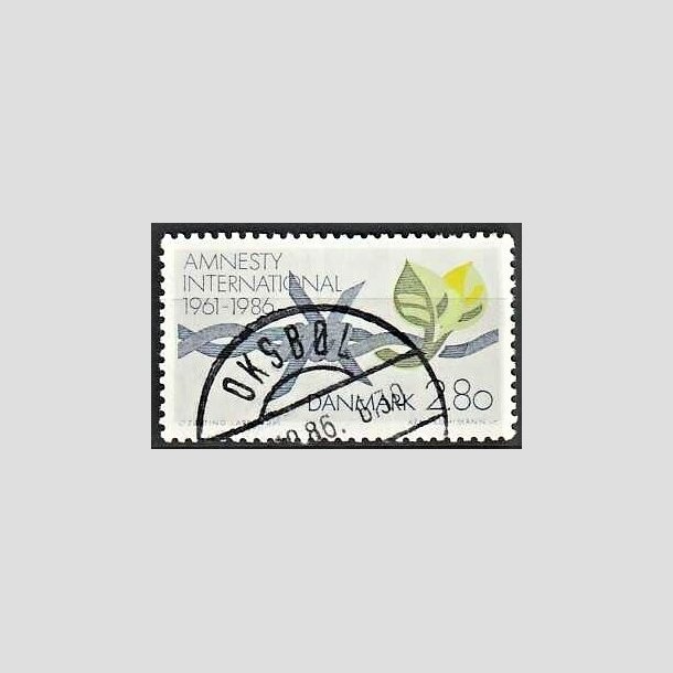 FRIMRKER DANMARK | 1986 - AFA 850 - Amnesty International 25 r - 2,80 Kr. flerfarvet - Pragt Stemplet