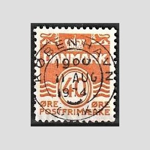 FRIM�RKER DANMARK | 1971 - AFA 514 - B�lgelinie 40 �re orange - Lux Stemplet 