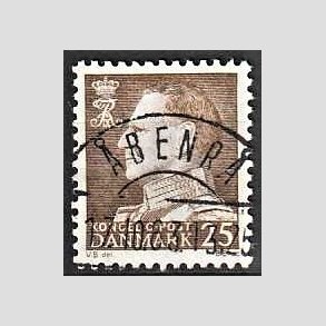 FRIMRKER DANMARK | 1963 - AFA 414 - Fr. IX 25 re brun - Lux Stemplet