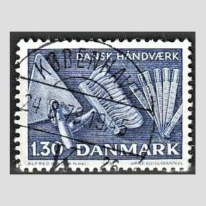 FRIM�RKER DANMARK | 1977 - AFA 643 - Dansk h�ndv�rk - 1,30 Kr. bl� - Pragt Stemplet K�benhavn