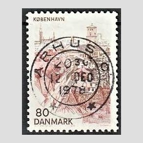 FRIM�RKER DANMARK | 1976 - AFA 614 - K�benhavn - 80 �re brun/brunr�d - Pragt Stemplet