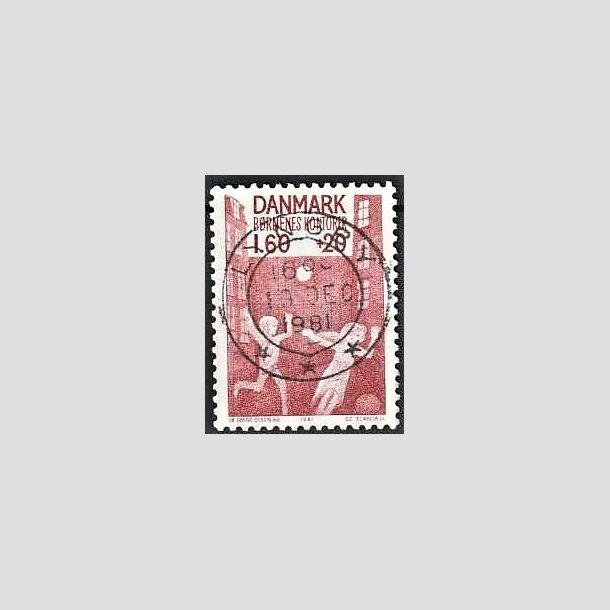 FRIMRKER DANMARK | 1981 - AFA 718 - Brnenes Kontor - 1,60 Kr. + 20 re rd - Pragt Stemplet Lyngby