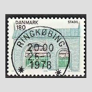 FRIM�RKER DANMARK | 1978 - AFA 663 - Midtjylland - 180 �re flerfarvet - Pragt Stemplet