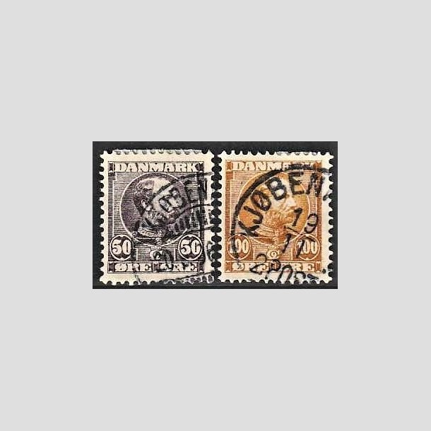 FRIMRKER DANMARK | 1904-05 - AFA 50,51 - Chr. IX 50 + 100 re - Stemplet