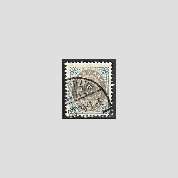 FRIMRKER DANMARK | 1895 - AFA 22B - 3 re bl/gr - Stemplet