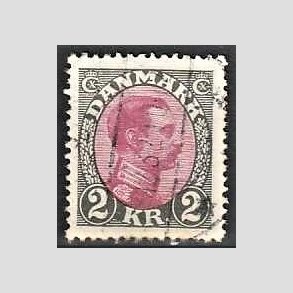 FRIMRKER DANMARK | 1925-26 - AFA 151 - Chr. X 2 Kr. gr/rdlilla (2K) - Stemplet