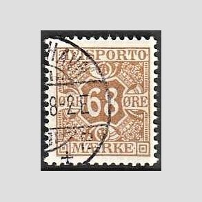 FRIMRKER DANMARK | 1907 - AFA 7 - 68 re brun Avisporto - Stemplet