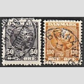 FRIMRKER DANMARK | 1904-05 - AFA 50,51 - Chr. IX 50 + 100 re - Stemplet
