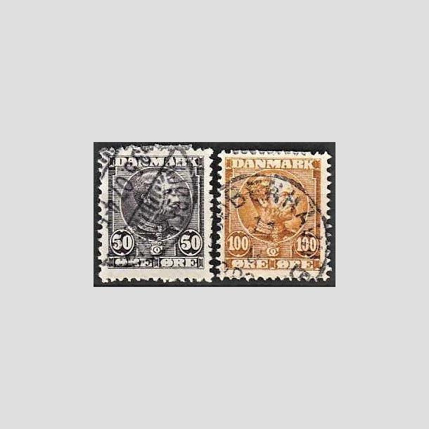 FRIMRKER DANMARK | 1904-05 - AFA 50,51 - Chr. IX 50 + 100 re - Stemplet