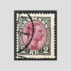 FRIMRKER DANMARK | 1925-26 - AFA 151 - Chr. X 2 Kr. gr/rdlilla (2K) - Stemplet