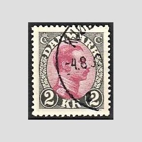 FRIMRKER DANMARK | 1925-26 - AFA 151 - Chr. X 2 Kr. gr/rdlilla (2K) - Stemplet