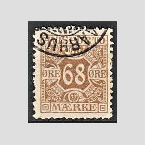 FRIMRKER DANMARK | 1907 - AFA 7 - 68 re brun Avisporto - Stemplet