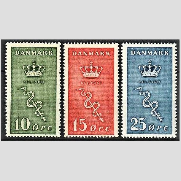 FRIMRKER DANMARK | 1929 - AFA 178,179,180 - 10+5,15+5,25+5 re Krftfrimrker i komplet st - Postfrisk