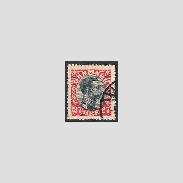 FRIMRKER DANMARK | 1918-20 - AFA 102 - Chr. X 27 re rd/sort - Stemplet