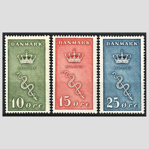 FRIMRKER DANMARK | 1929 - AFA 178,179,180 - 10+5,15+5,25+5 re Krftfrimrker i komplet st - Postfrisk