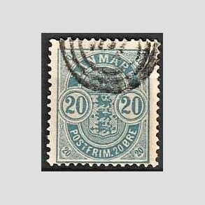 FRIM�RKER DANMARK | 1882 - AFA 33 - 20 �re bl� 
