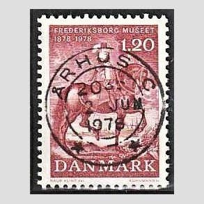 FRIM�RKER DANMARK | 1978 - AFA 656 - Frederiksborgmuseet 100 �r - 1,20 Kr. r�d - Pragt Stemplet