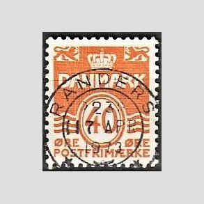 FRIM�RKER DANMARK | 1971 - AFA 514 - B�lgelinie 40 �re orange - Lux Stemplet 