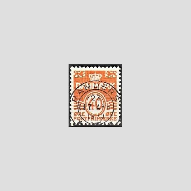 FRIMRKER DANMARK | 1971 - AFA 514 - Blgelinie 40 re orange - Lux Stemplet 