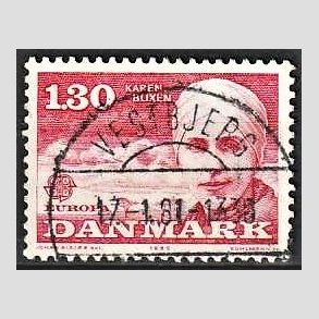 FRIM�RKER DANMARK | 1980 - AFA 695 - Europam�rker - 1,30 Kr. r�d - Pragt Stemplet