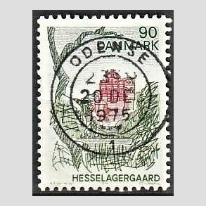 FRIM�RKER DANMARK | 1974 - AFA 569 - Landsdelsserie Fyn - 90 �re flerfarvet - Pragt Stemplet