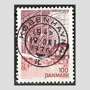 FRIM�RKER DANMARK | 1976 - AFA 615 - K�benhavn - 100 �re r�dlilla/r�d - Pragt Stemplet