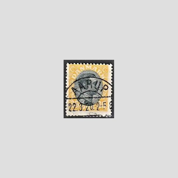 FRIMRKER DANMARK | 1918-20 - AFA 104 - Chr. X 35 re gul/sort - Lux Stemplet