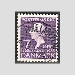 FRIM�RKER DANMARK | 1935 - AFA 224 - H. C. Andersen 7 �re lilla - Lux Stemplet