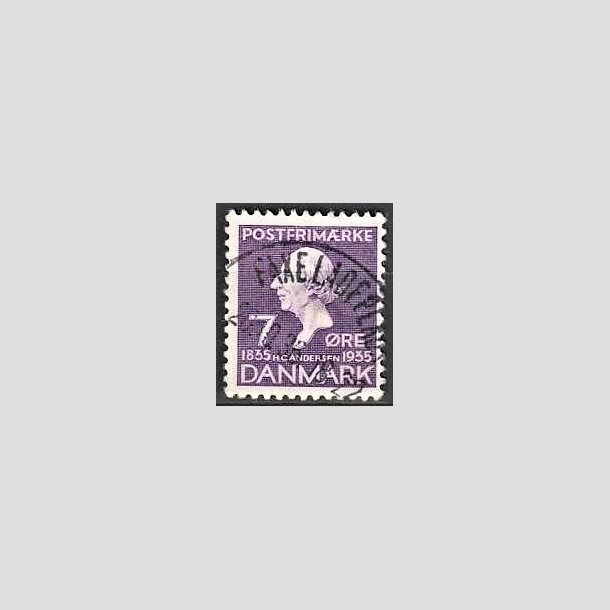 FRIMRKER DANMARK | 1935 - AFA 224 - H. C. Andersen 7 re lilla - Lux Stemplet