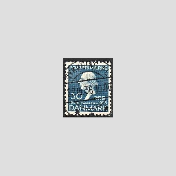 FRIMRKER DANMARK | 1935 - AFA 228 - H. C. Andersen 30 re bl - Lux Stemplet Nykbing Fl.