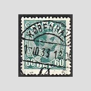 FRIMRKER DANMARK | 1921-22 - AFA 130 - Chr. X 60 re blgrn - Lux Stemplet Kbenhavn