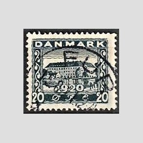 FRIM�RKER DANMARK | 1920-21 - AFA 113 - Genforening 20 �re bl� - Lux Stemplet