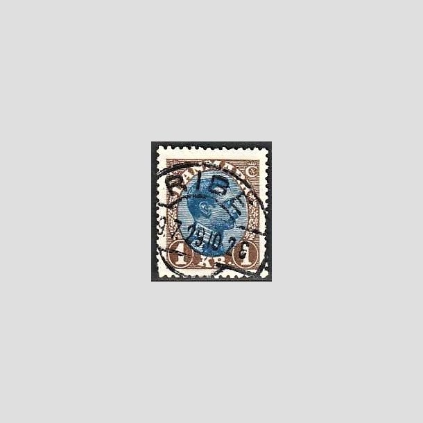 FRIMRKER DANMARK | 1921-22 - AFA 131a - Chr. X 1 Kr. brun/bl Type II - Lux Stemplet Ribe